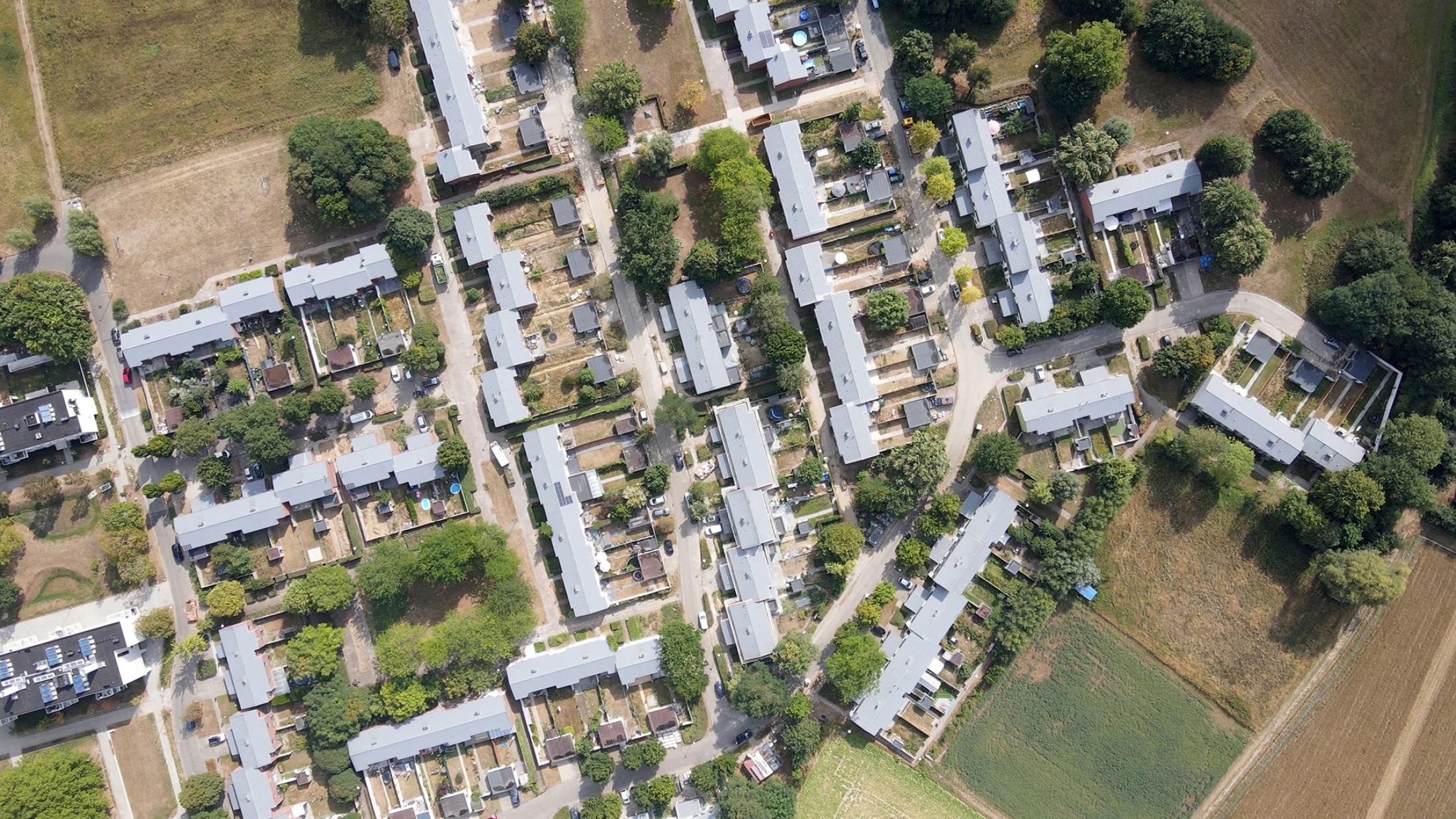 Dronefoto - wijk Vilvoorde